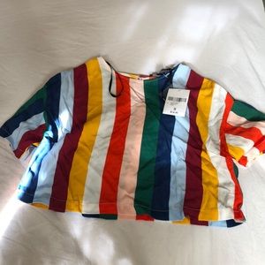 Rainbow cropped top